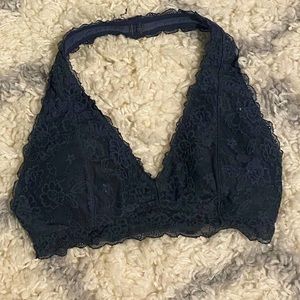 Hollister gray lace halter brallette. In size medium.
